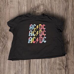 AC/DC Kids large t-Shirt - Black with Multicolor Logo